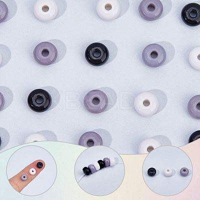 600Pcs 3 Colors Opaque Acrylic Beads MACR-SP0001-23B-1