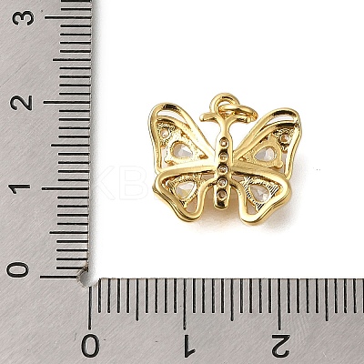 Rack Plating Brass Micro Pave Cubic Zirconia Pendants ZIRC-F142-15D-G-1
