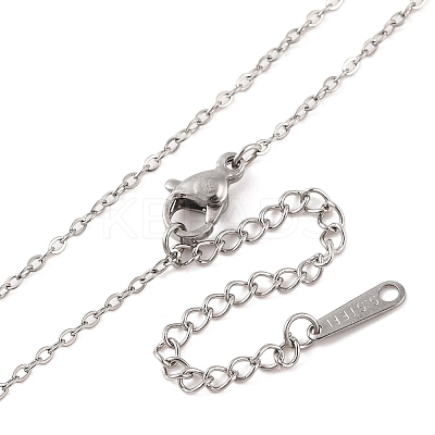201 Stainless Steel Pendants Necklace for Women LS-NJEW-B110-02P-1