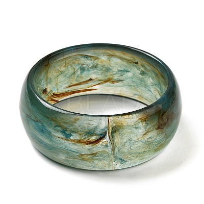 Round Acrylic Bangle for Women BJEW-A141-03C-1