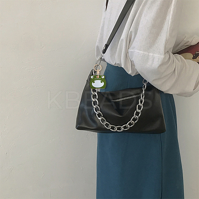 2Pcs 2 Style Owl & Frog Imitation Leather Anti-Lost Protection Covers AJEW-HY0001-22-1