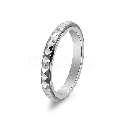 Rotatable Version Korean StyleRotatable Stainless Steel Finger Ring for Men's PW-WGAB2A4-05-1