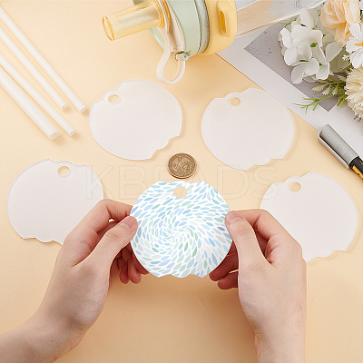 10Pcs Acrylic Heat Transfer Blanks Lid Decorations DIY-BC0013-71A-1