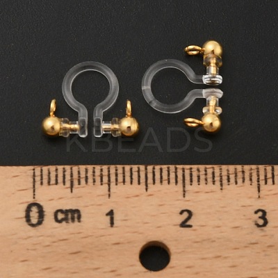 Brass Clip-on Earring Findings KK-C130-08G-1