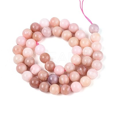 Natural Pink Opal Beads Strands G-R446-8mm-10-01-1
