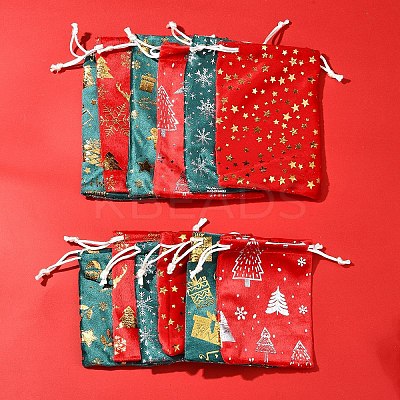 12Pcs 12 Styles Hot Stamping Christmas Velvet Storage Bags ABAG-FS0001-02-1