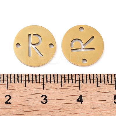 PVD Vacuum Plating 201 Stainless Steel Hollow Flat Round Links FIND-R149-03R-G-1
