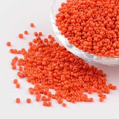 12/0 1.5~2mm Baking Paint Glass Seed Beads Loose Spacer Beads X-SEED-S001-K4-1
