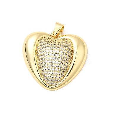 Brass Micro Pave Cubic Zirconia Pendants KK-A266-03A-G-1