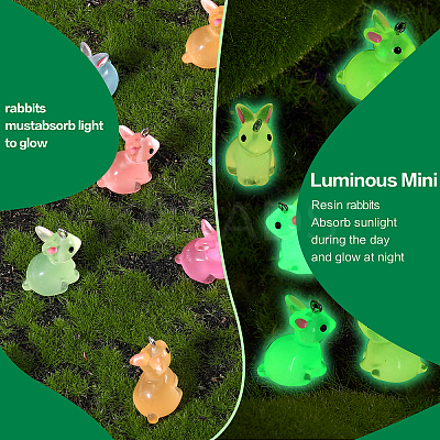 70Pcs 7 Colors Luminous Transparent Resin Pendants RESI-SZ0003-35-1
