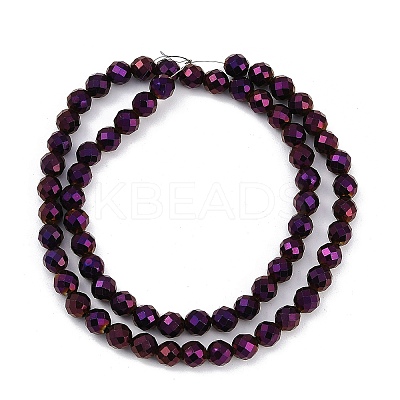 Electroplated Synthetic Non-magnetic Hematite Beads Strands G-H072-B01-01F-1