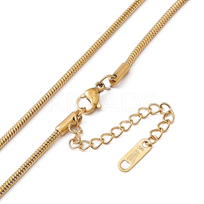 Synthetic Turquoise Pendant Necklace with 304 Stainless Steel Round Snake Chains NJEW-P269-07B-G-1