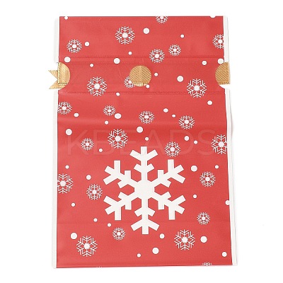 Christmas Snowflake Plastic Packing Pouches Drawstring Bags ABAG-Q053-03H-1