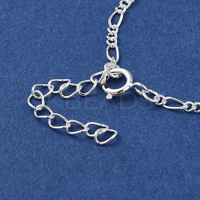925 Sterling Silver Figaro Chain Bracelets for Women BJEW-E101-01S-01-1