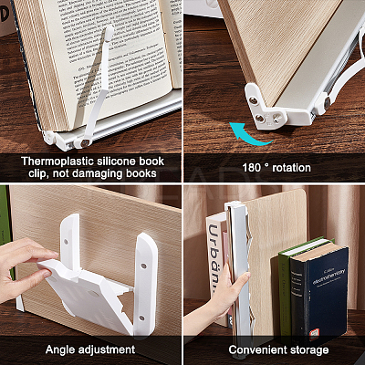 Wood Book Stand AJEW-WH0413-97B-1