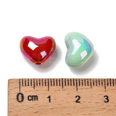 UV Plated Opaque Acrylic Beads OACR-P032-05M-1