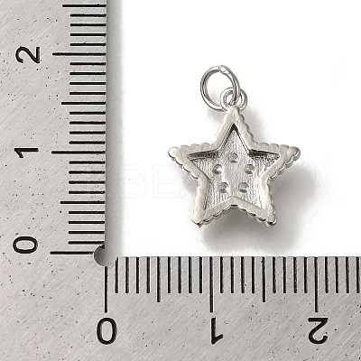 Rack Plating Brass Micro Pave Clear Cubic Zirconia Pendnat KK-H485-27P-1