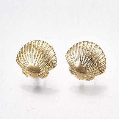 Brass Stud Earring Findings KK-S350-029G-1