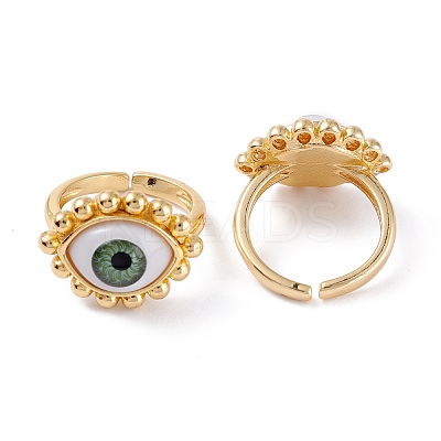 Brass Cuff Rings RJEW-M138-24G-C-1