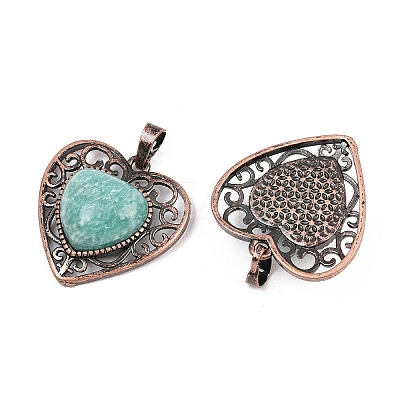 Natural Amazonite Pendants G-A315-04E-R-1