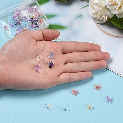 45Pcs 9 Colors Resin Cabochons RESI-CJ0001-145-1