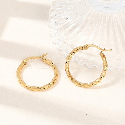 201 Stainless Steel Hoop Earrings EJEW-I245-07B-1