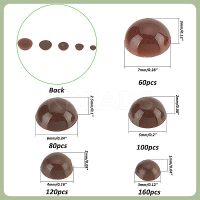 5 Style Craft Resin Doll Eyes Cabochons DOLL-PH0001-22-1