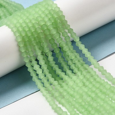 Imitation Jade Frosted Glass Bead Strands EGLA-A039-J4mm-MD01-1