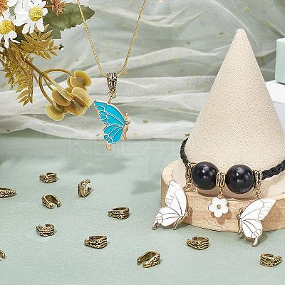 60Pcs Tibetan Style Alloy Snap on Bails FIND-PH0022-36-1