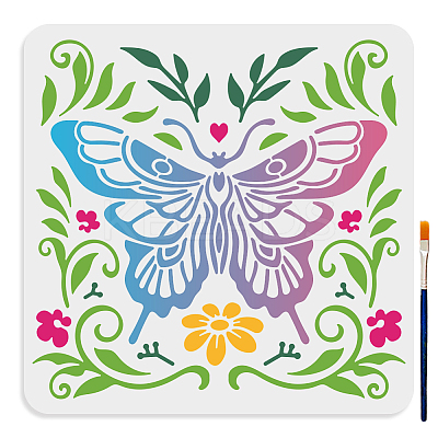 1Pc PET Hollow Out Drawing Painting Stencils DIY-MA0004-06D-1