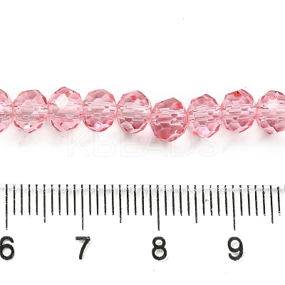 Transparent Baking Paint Glass Beads Strands DGLA-A034-T6mm-D08-1