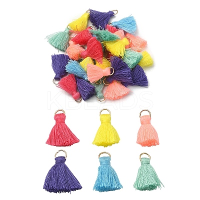 30Pcs 6 Colors Polycotton(Polyester Cotton) Tassel Pendant Decorations FIND-YW0003-21-1
