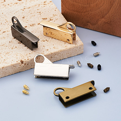 8 Sets 4 Colors Zinc Alloy Bag Lock Catch Clasps FIND-GN0001-11-1