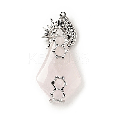 Natural Rose Quartz Pendants G-C246-08P-1