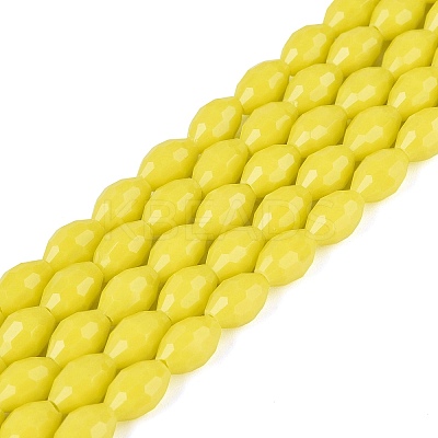 Opaque Solid Color Glass Beads Strands GLAA-N071-01A-C03-1