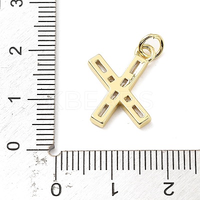 Brass Micro Pave Cubic Zirconia Pendants KK-V014-01G-24-1