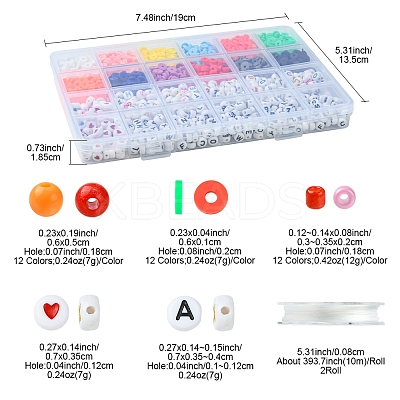 DIY Glass & Acrylic & Polymer Clay Beads Bracelets Making Kits DIY-FS0007-93-1
