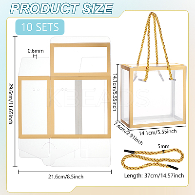 Foldable Hot Stamping Transparent PVC Packaging Boxes LS-CON-WH0123-24B-02-1