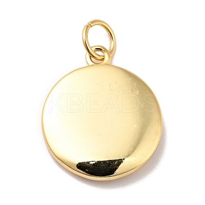 Rack Plating Brass Micro Pave Cubic Zirconia Pendants KK-H431-09G-B-1