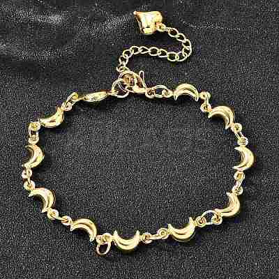 304 Stainless Steel Link Bracelets for Women BJEW-P354-06G-1
