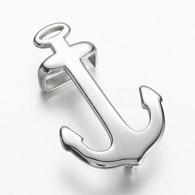 Non-Tarnish 304 Stainless Steel Anchor Hook Clasps STAS-D166-06P-1