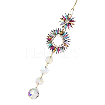 Alloy Rhinestone Hanging Ornaments HJEW-E012-02G-03-1