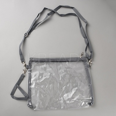 Waterproof Transparent PVC Crossbody Bags AJEW-WH20115-05A-1
