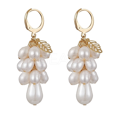 Golden 304 Stainless Steel Leverback Earrings EJEW-TA00343-1