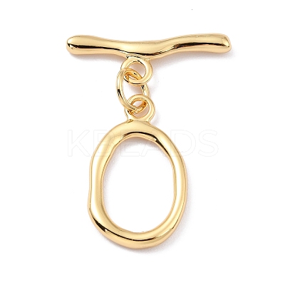Rack Plating Brass Toggle Clasps KK-B036-06G-1