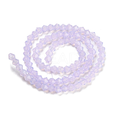 Baking Paint Transparent Glass Beads Strands DGLA-F029-J4mm-07-1