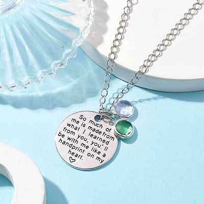 Teacher's Day Brass Cable Chains Necklaces NJEW-JN04692-1