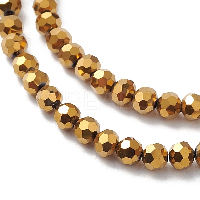 Electroplate Glass Beads Strands EGLA-K015-09C-1