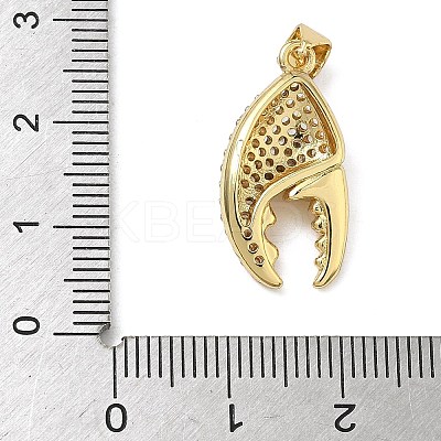 Brass Micro Pave Clear Cubic Zirconia Pendants KK-L257-02G-03-1