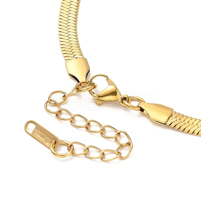 Ion Plating(IP) 304 Stainless Steel Herringbone Chain Necklace for Men Women NJEW-E076-03D-G-1